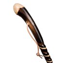 Naturwurzel geflammt mit Doppelspirale und Lederschlaufe XXL 110 cm