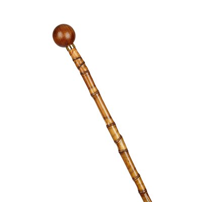 Spazier- und exklusiv Stock Knauf braun auf Bambus 96 cm