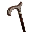 Krankenstock mit Derbygriff kieselgrau mit Ring 84 cm