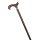 Krankenstock mit Derbygriff kieselgrau mit Ring 84 cm