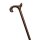 Krankenstock mit Anatomischem Griff rechts, Holzstock in braun 96 cm