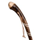 Naturwurzel geflammt gedreht mit Lederschlaufe 84 cm